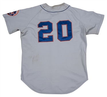 1972 Tommie Agee New York Mets Game Used and Signed Road Jersey (Beckett) 